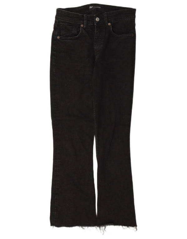 Zara Jean court bootcut pour femme EU 38 Petit W28 L26 Coton noir