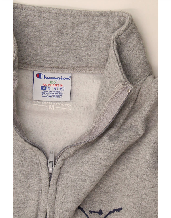 Champion Sweat-Shirt Col Zippé Homme Gris Moyen Coton
