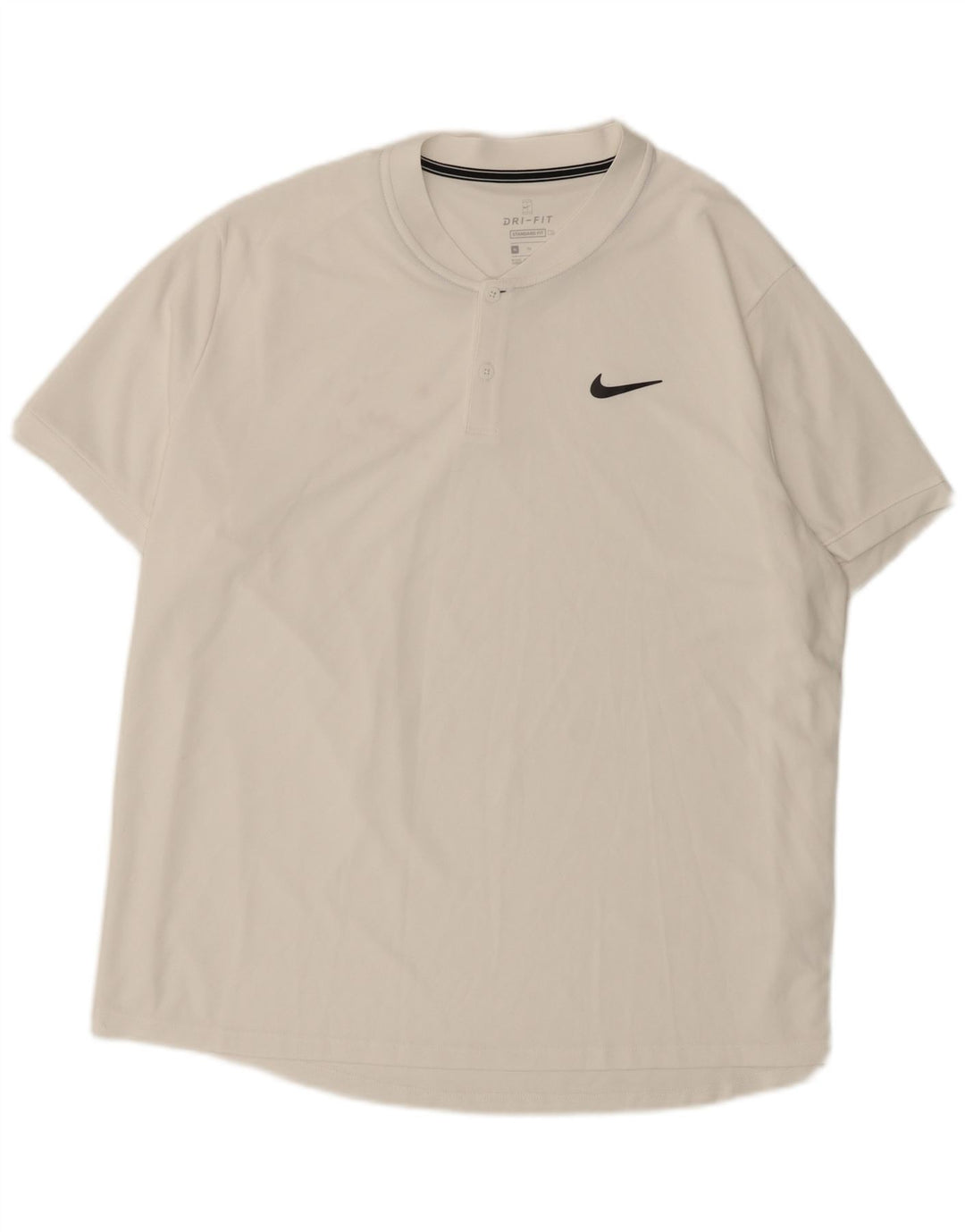 NIKE Hommes Dri Fit Standard Fit T-Shirt Haut XL Blanc Polyester