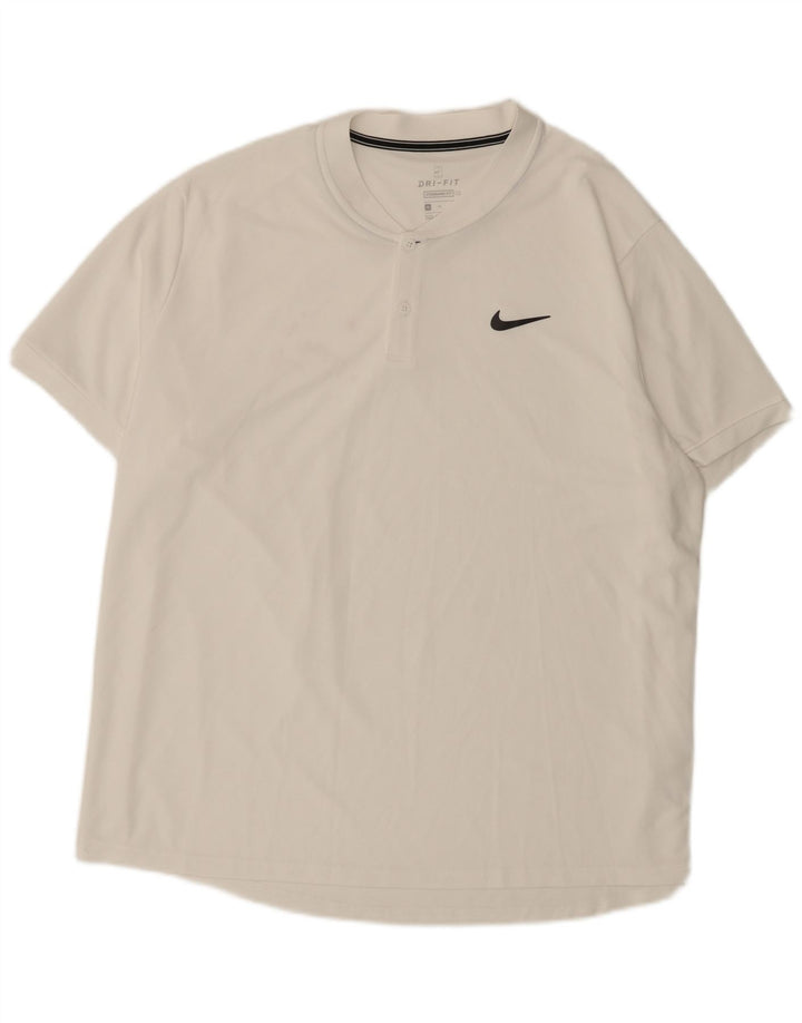 NIKE Hommes Dri Fit Standard Fit T-Shirt Haut XL Blanc Polyester