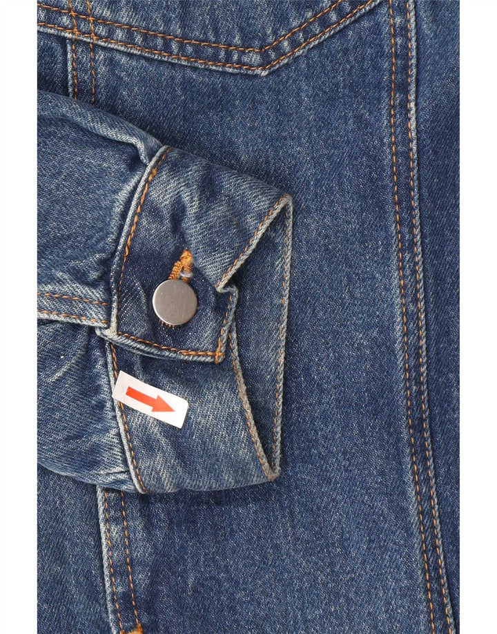 veste en denim homme vintage UK 44 2XL Coton bleu