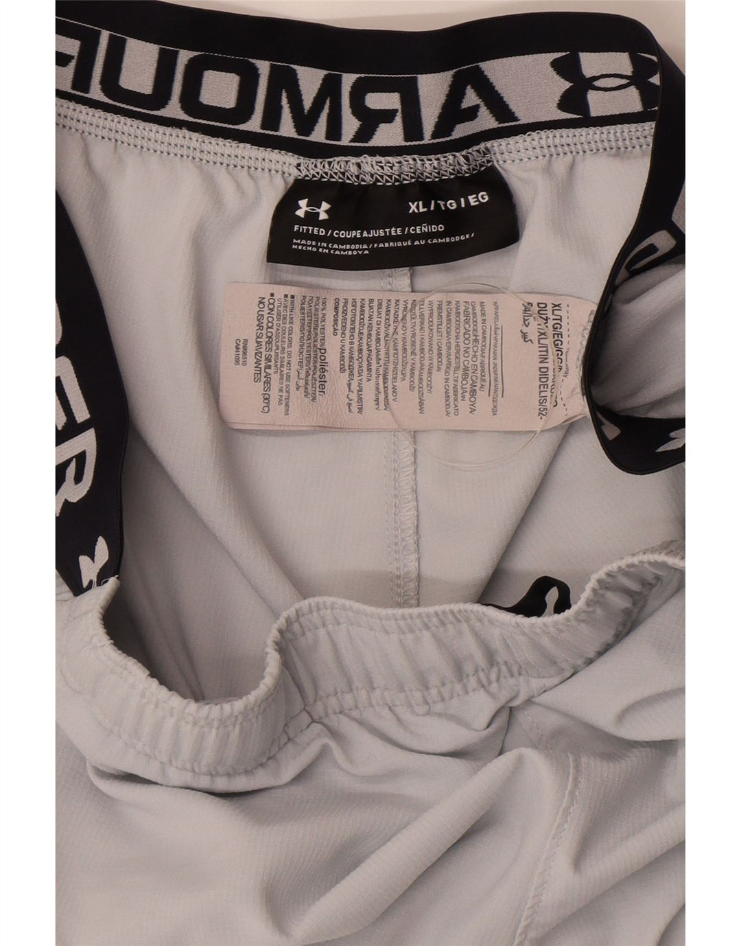 Under Armour Short de Sport Graphique Ajusté Homme XL Blanc Polyester