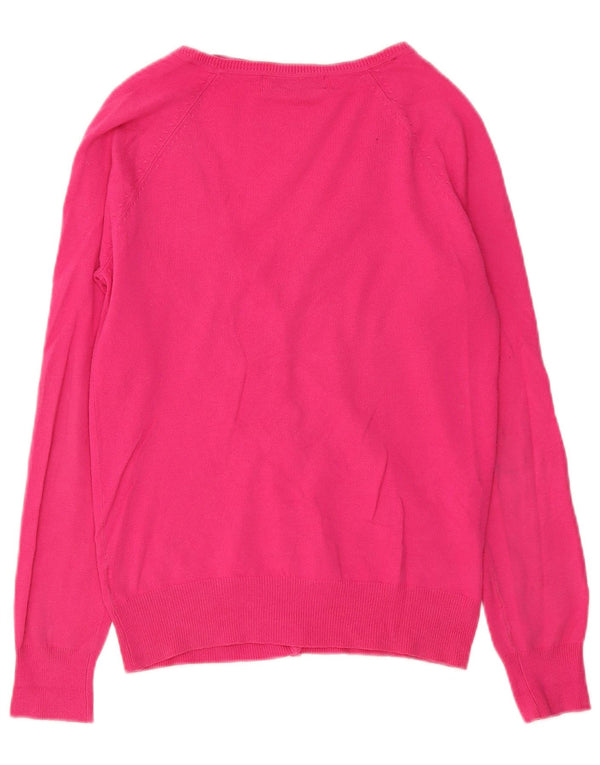 Zara Womens Cardigan Sweater UK 14 Large Rose Coton