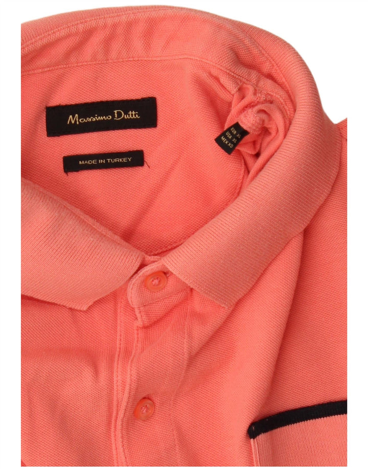 MASSIMO DUTTI Polo Slim Fit Homme XL Orange