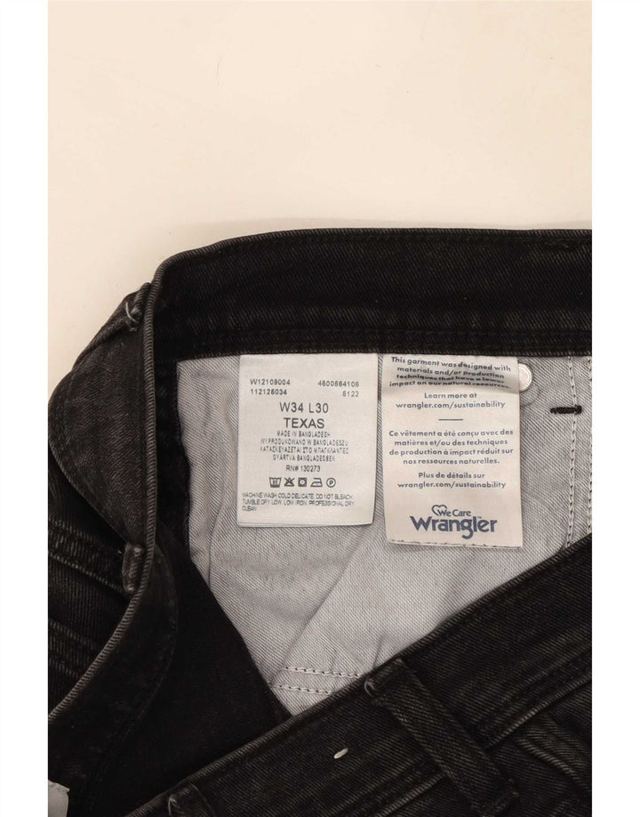 Wrangler Jean Droit Texas Homme W34 L30 Noir Coton