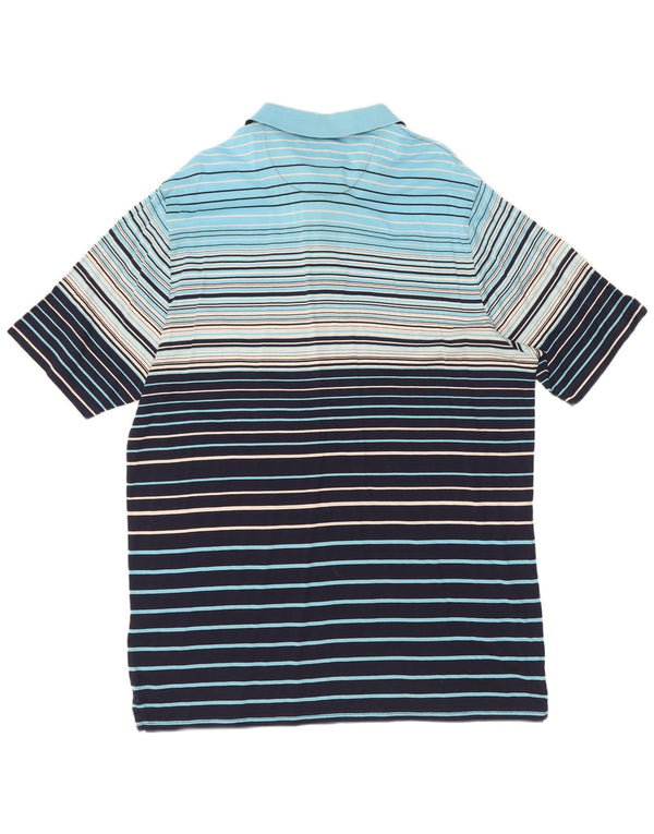 Marks & Spencer Polo Homme XL Bleu Rayé Coton