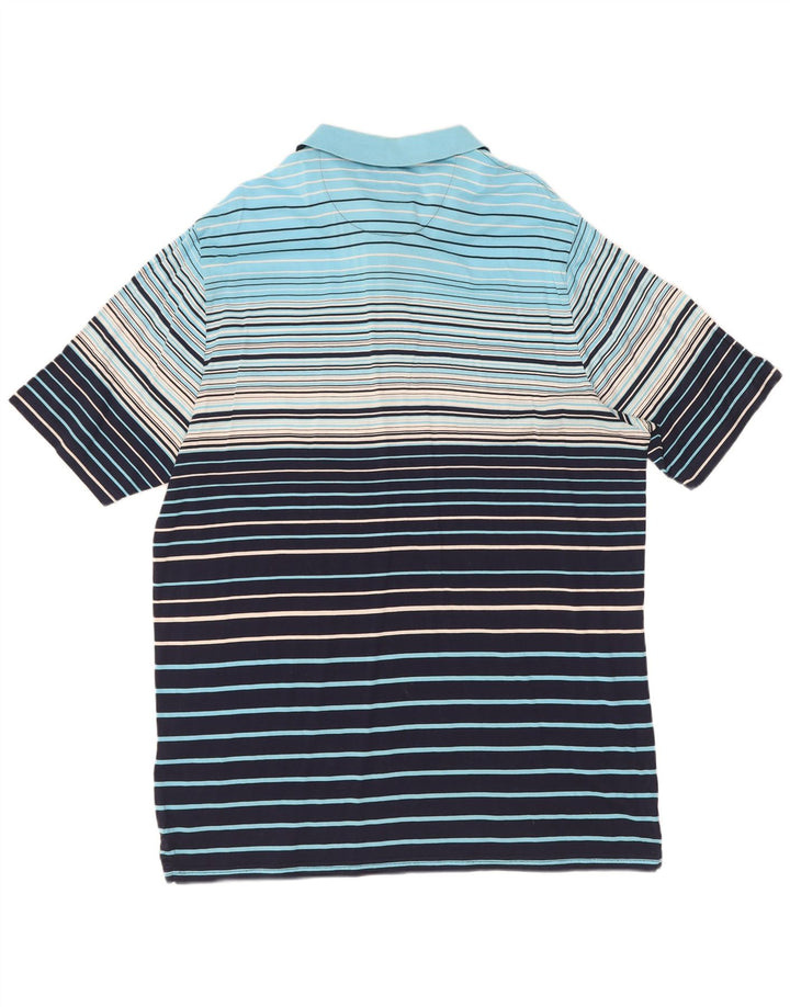 Marks & Spencer Polo Homme XL Bleu Rayé Coton