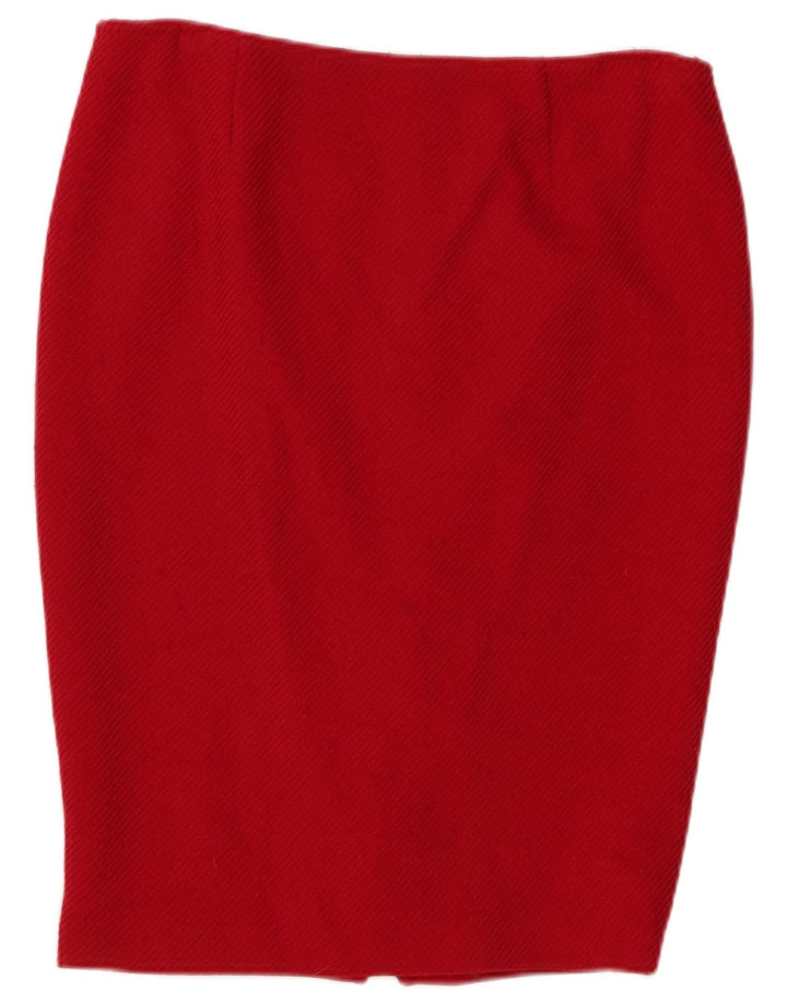 LUISA SPAGNOLI Jupe Crayon Femme IT 46 Large W32 Laine Rouge