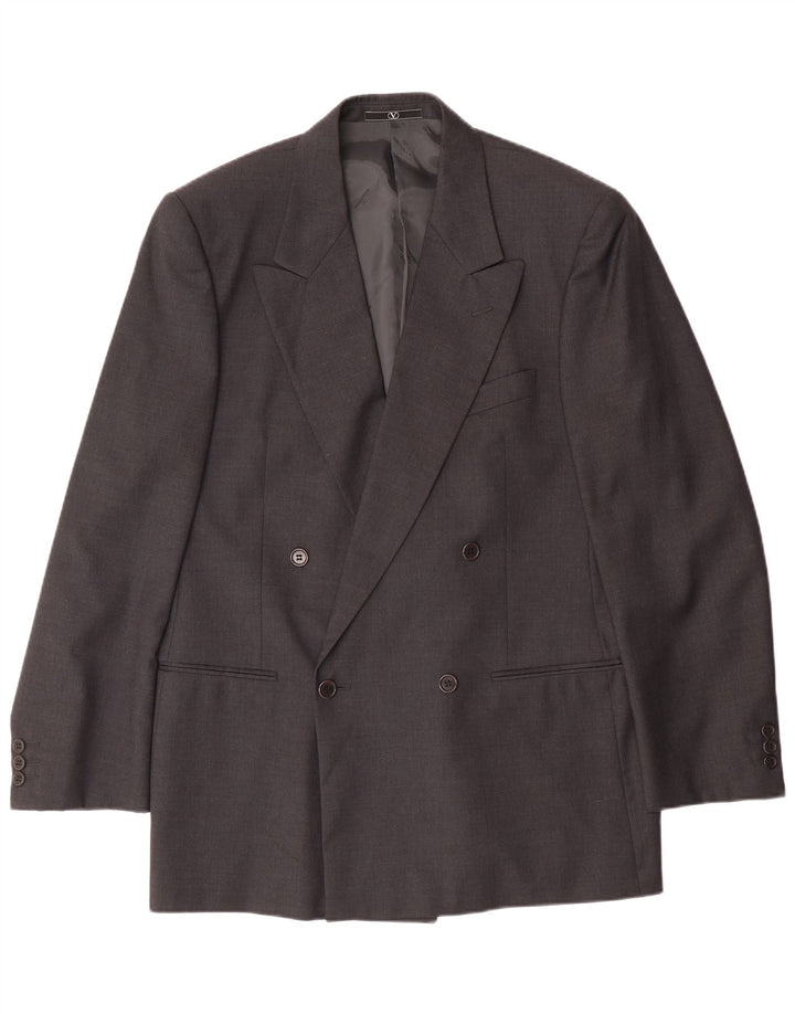 VALENTINO Costume 2 Pièces Croisé Homme IT 50 Large W34 L30 Gris