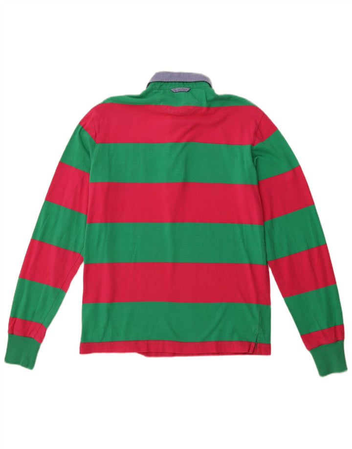 Gant Polo Rugby à Manches Longues Homme en Coton Rayé Vert Moyen