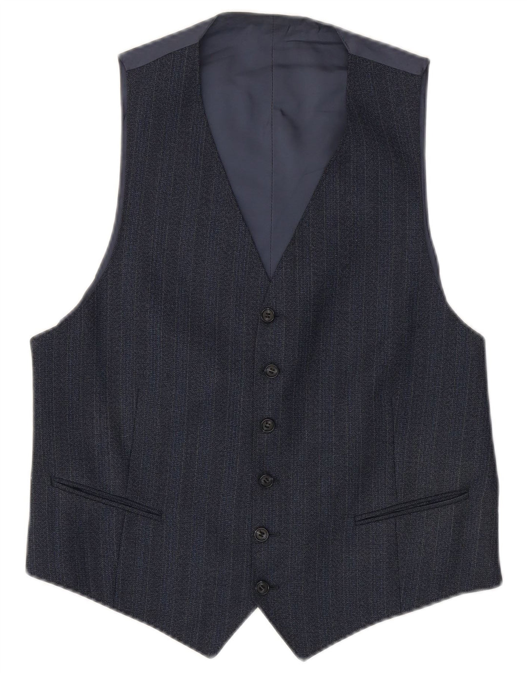 gilet homme vintage Petite rayure bleu marine