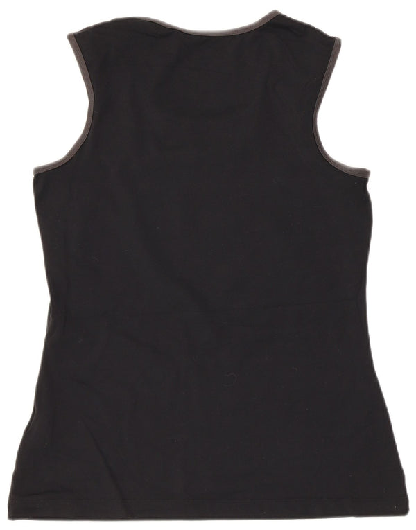 Nike Dri Fit Graphic Débardeur pour femme UK 12 Medium Noir Nylon