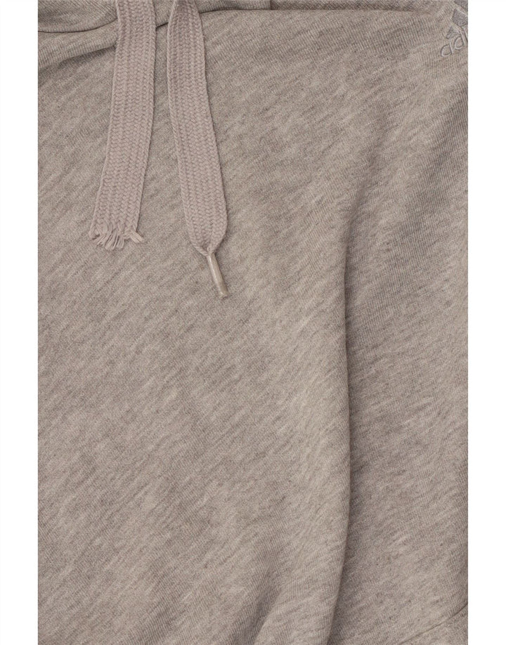 Adidas Pull à capuche en coton moucheté gris moyen pour homme