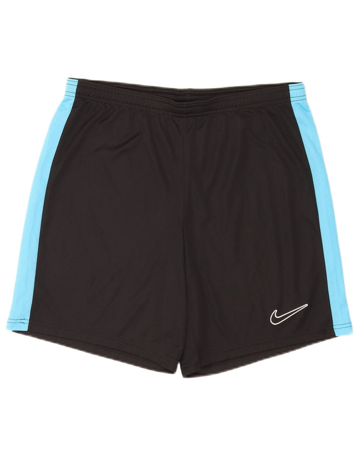 Nike Short de sport Dri Fit Slim pour homme en polyester color block Noir Taille L