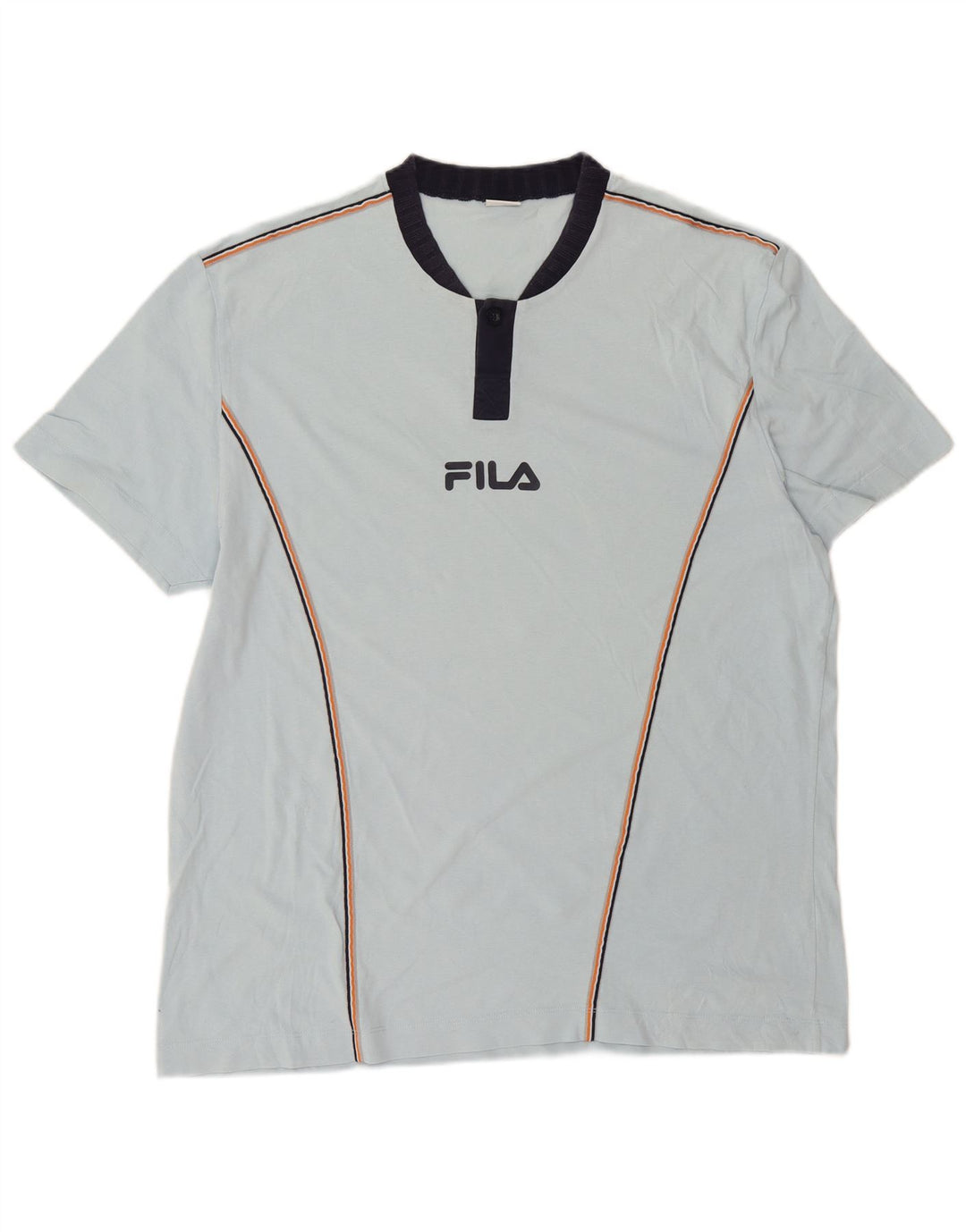 Fila T-Shirt Homme Haut Large Bleu Coton