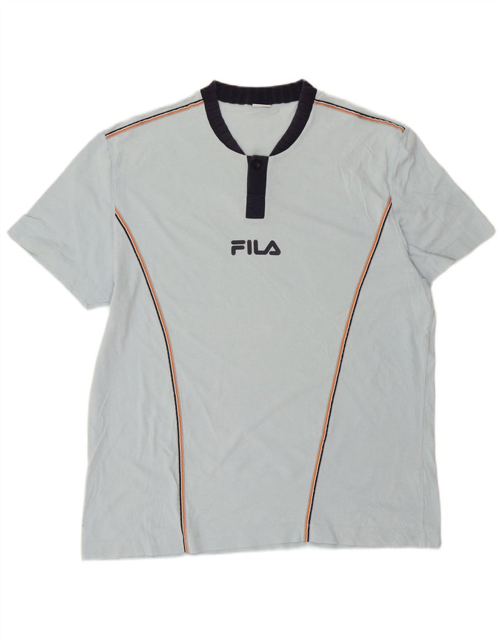 Fila T-Shirt Homme Haut Large Bleu Coton
