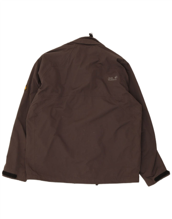 Jack Wolfskin Veste de Pluie Homme UK 40/42 Large Gris Polyamide
