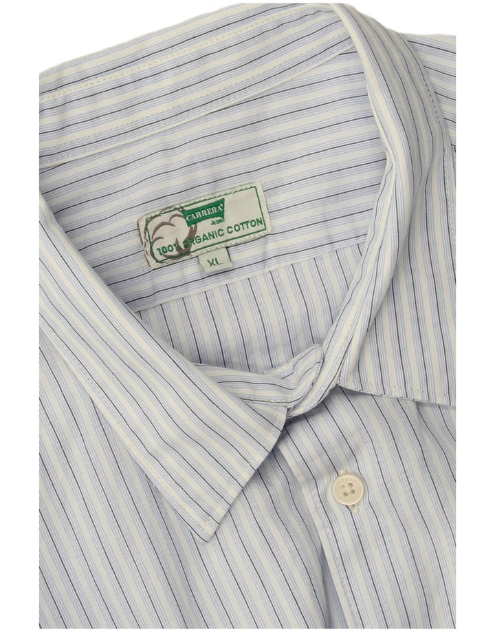 Carrera Chemise XL Bleu Rayé Coton Homme