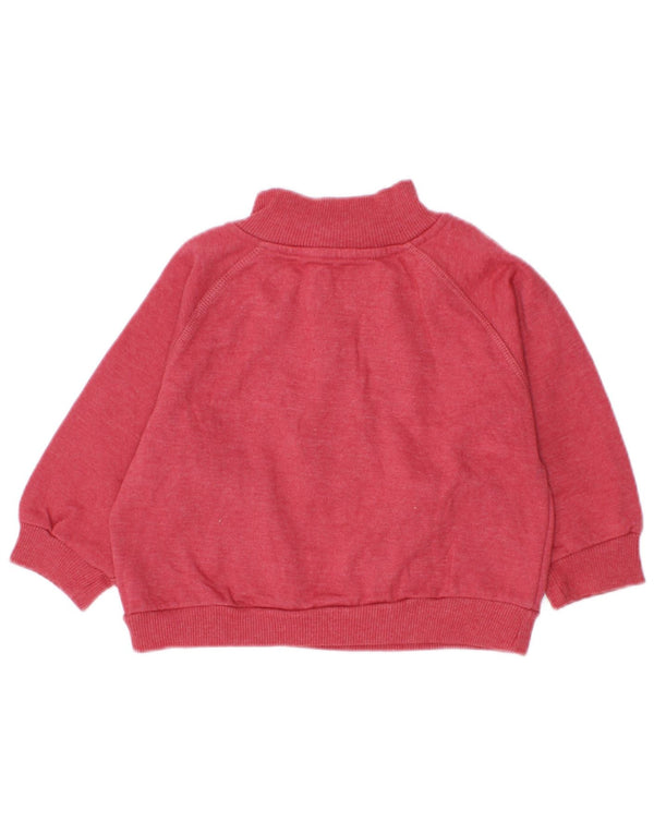 Dkny Sweat-shirt graphique à col zippé pour bébé garçon 9-12 mois Rouge Coton