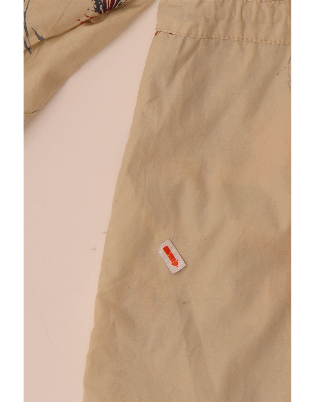 DESIGUAL Womens Graphic Utility Jacket EU 44 XL Beige Floral Polyester