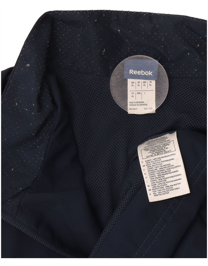 REEBOK Veste de Survêtement Homme XL Bleu Marine Polyester