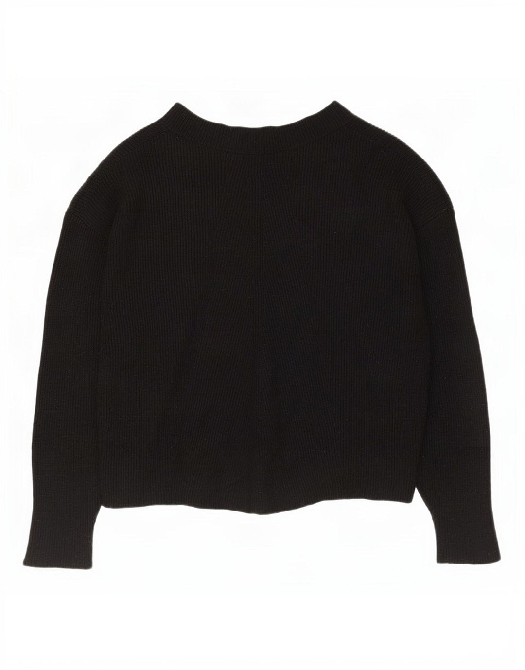 Zara Pull surdimensionné à col bateau pour femme UK 10 Petit Noir