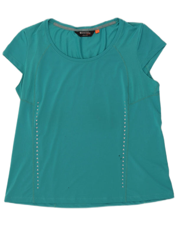 Mountain Warehouse T-Shirt Femme UK 18 XL Turquoise Polyester