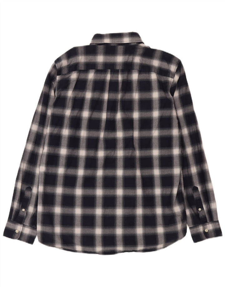 Gap Chemise Coupe Standard Homme Grand Carreau Bleu Marine Coton