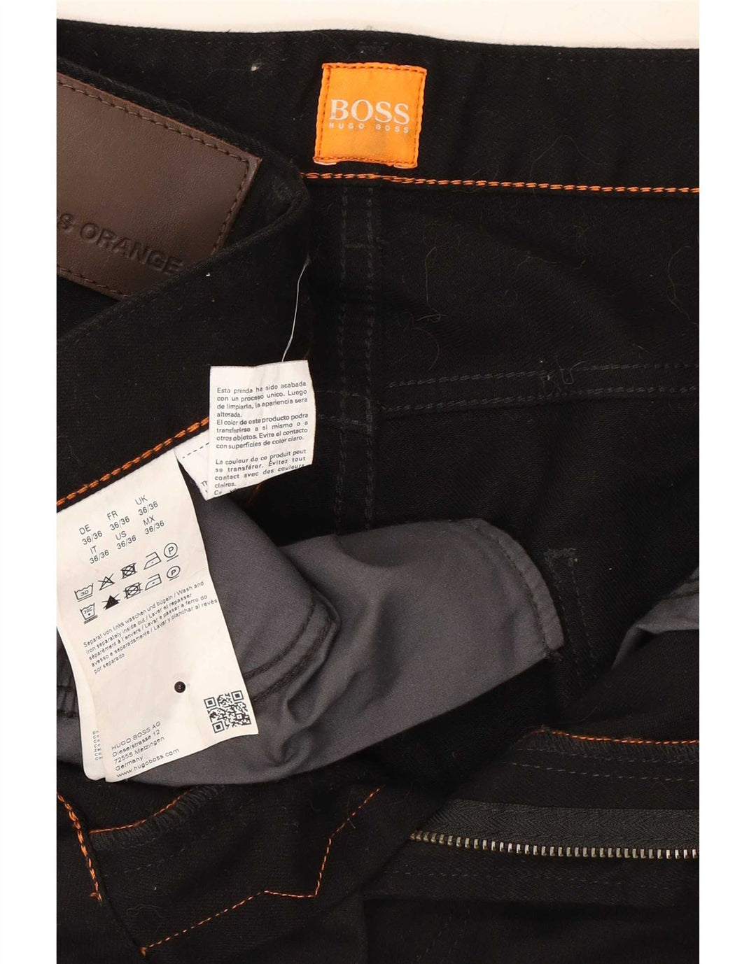 Hugo Boss Jean slim W36 L36 en coton noir pour homme