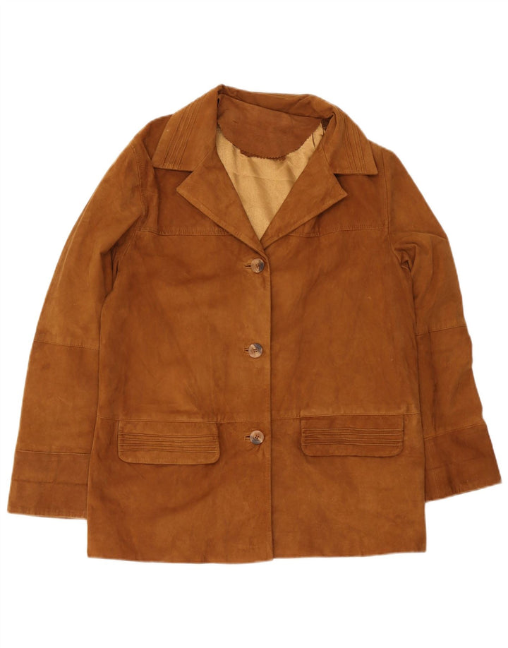 veste en daim homme vintage IT 44 XS cuir marron