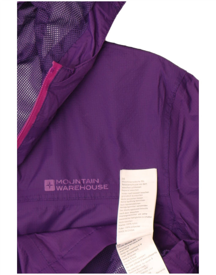 Mountain Warehouse Veste de pluie à capuche pour femme UK 10 Small Violet Polyester