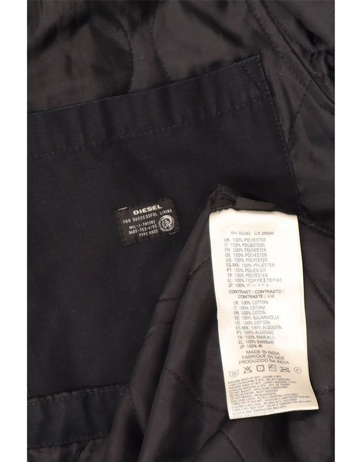 DIESEL Veste matelassée pour homme UK 38 Medium Noir Polyester