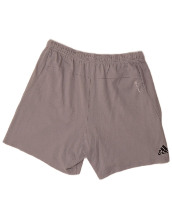 Adidas Mens Aeroready Graphic Sport Shorts Large Grey Cotton