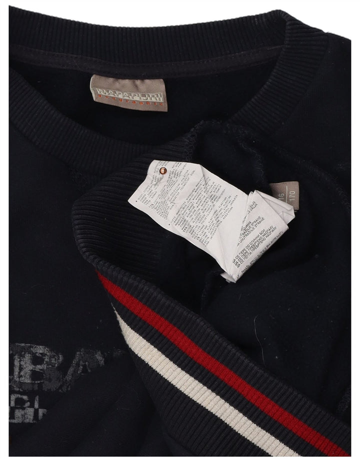 Napapijri Sweatshirt Graphique Garçon 15-16 ans Bleu Marine Coton