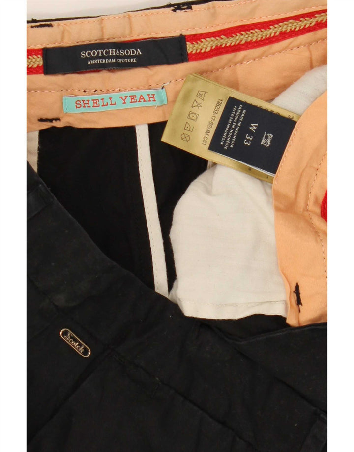 Scotch & Soda Short Chino Homme W33 Coton Noir Moyen