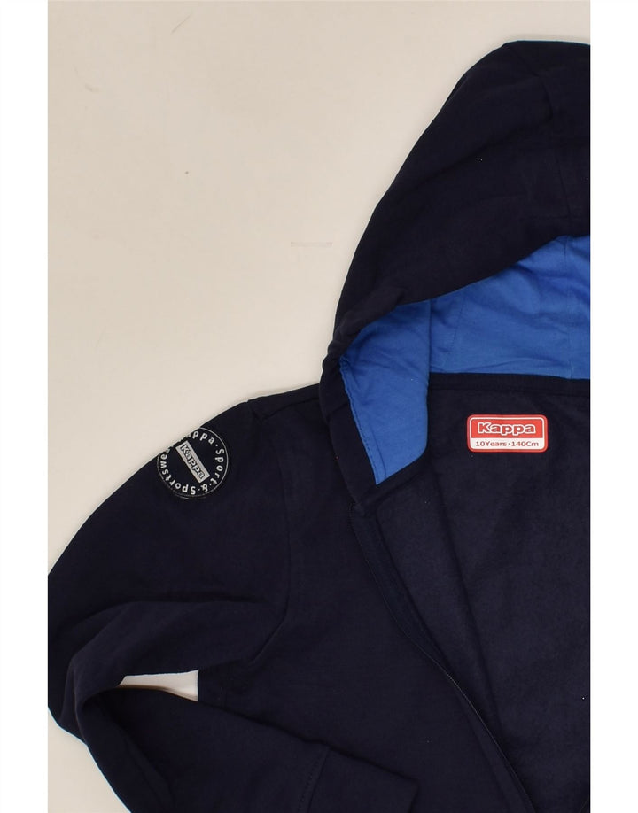 KAPPA Boys Zip Hoodie Sweater 9-10 Years Navy Blue | Vintage Kappa | Thrift | Second-Hand Kappa | Used Clothing | Messina Hembry 