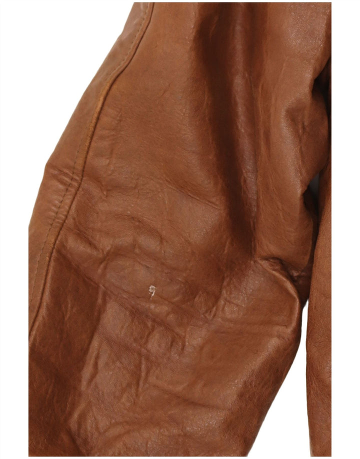 veste en cuir homme vintage EU 52 Grand Marron