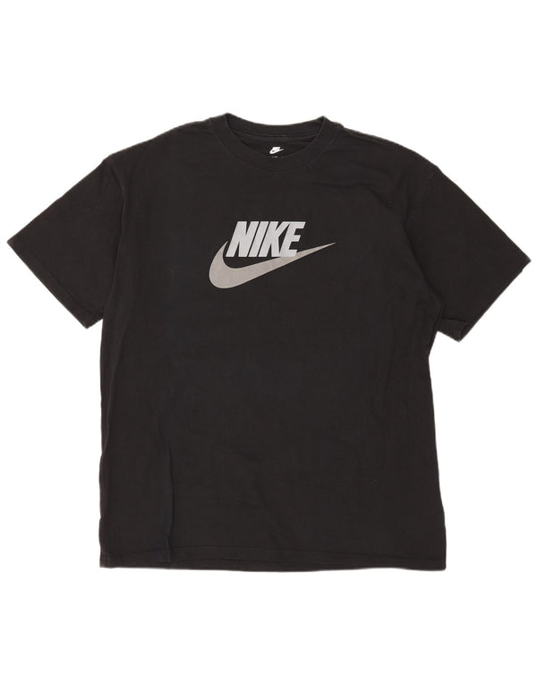 Nike T-shirt ample pour homme en coton noir Taille L