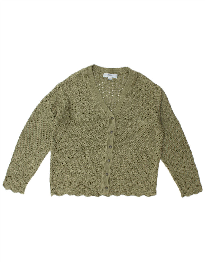 Marks & Spencer Pull cardigan surdimensionné pour femme UK 10 Petit Vert