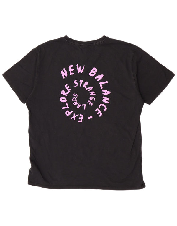 New Balance T-Shirt Graphique Homme Top XL Noir Coton