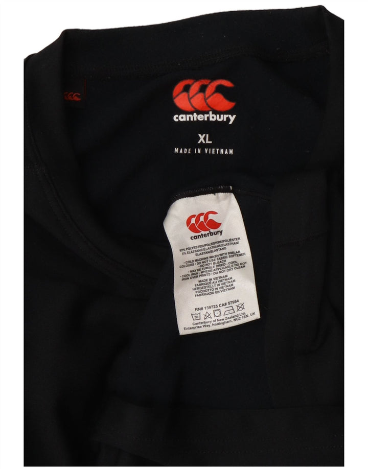 Canterbury Haut Graphique Femme Manches Longues UK 18 XL Noir Polyester