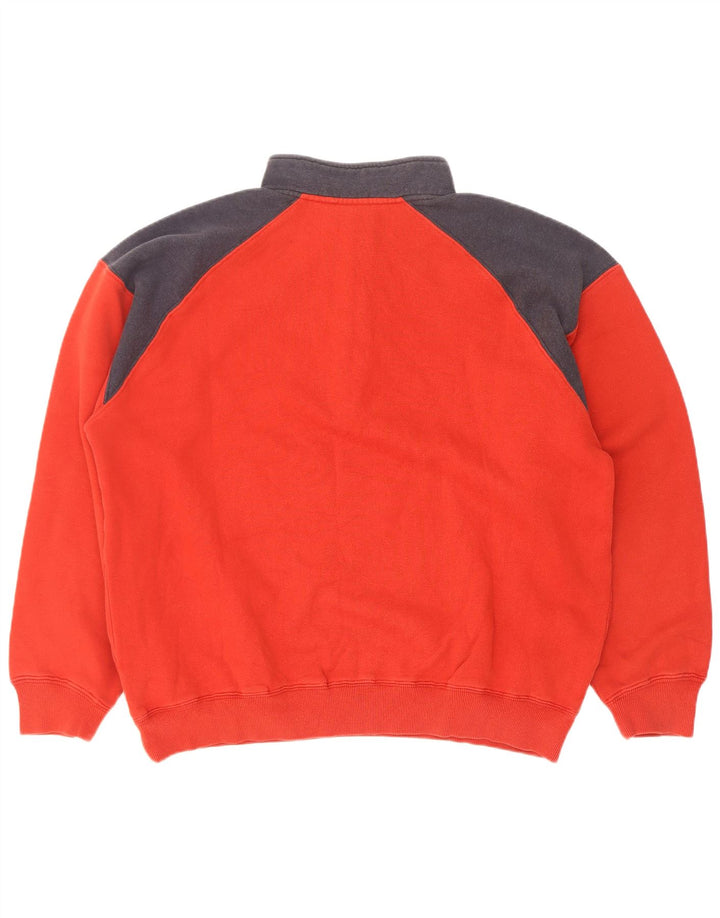 Fila Homme Zip Neck Sweatshirt Jumper XL Rouge Coton