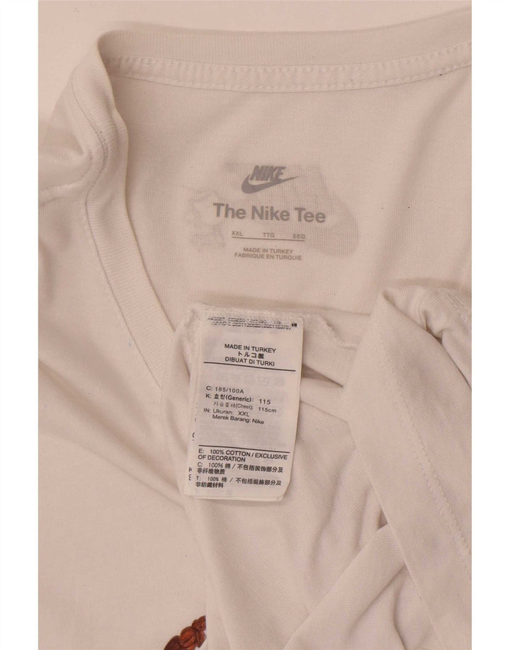 Nike T-shirt graphique pour homme en coton blanc 2XL