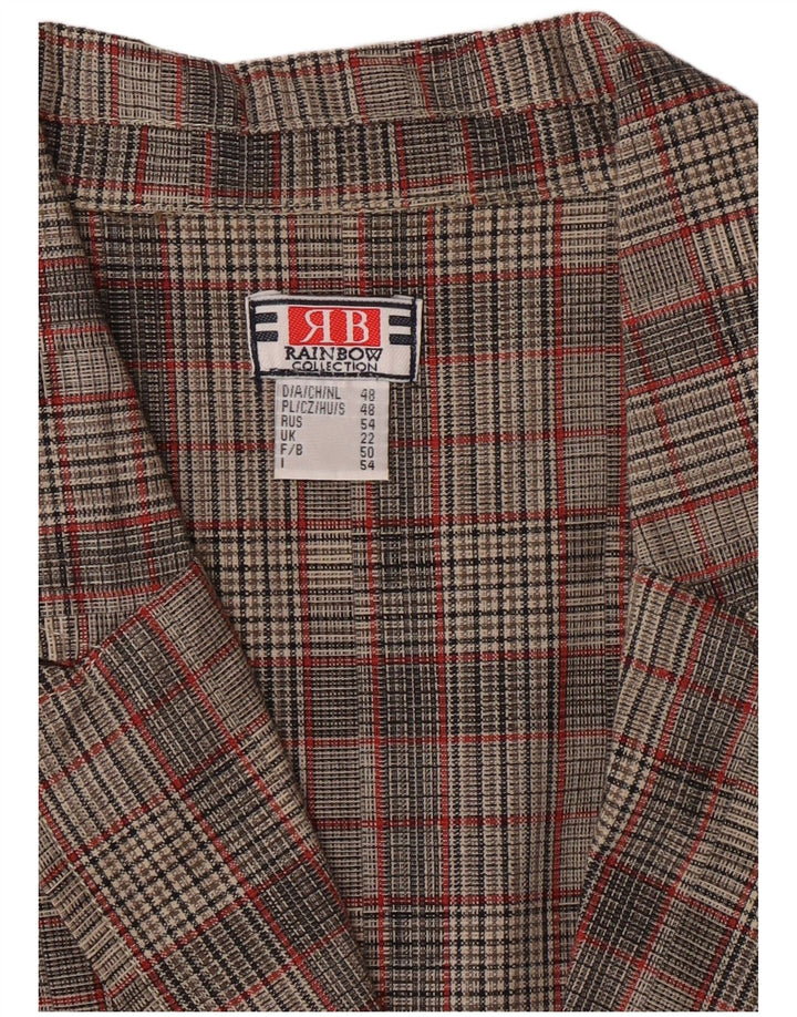 RAINBOW Gilet Femme UK 22 3XL Gris à Carreaux