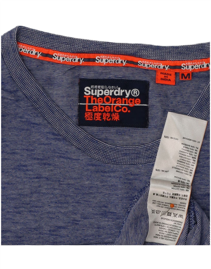 SUPERDRY T-Shirt Homme Bleu Moyen Moucheté Coton