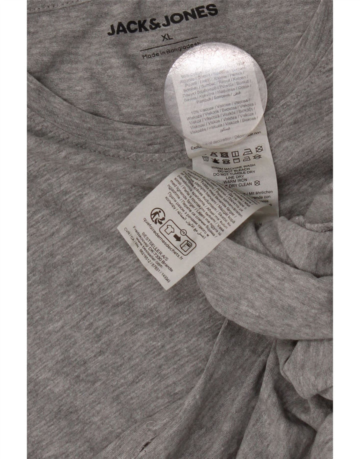 Jack & Jones T-Shirt Homme Top XL Gris Coton
