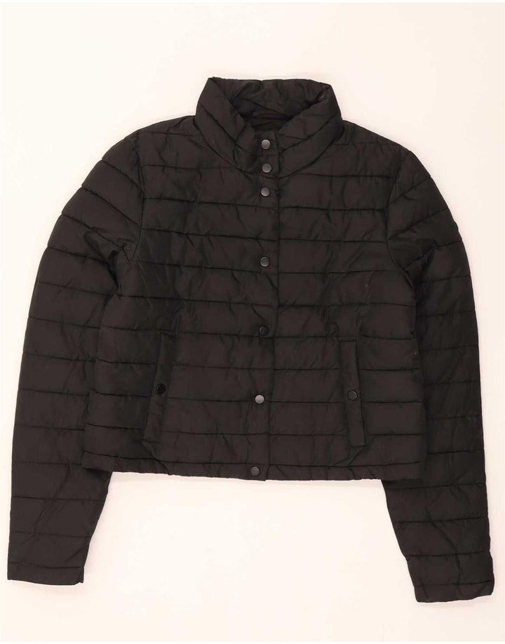 Superdry Veste courte rembourrée pour femme UK 8 Small Noir Polyester