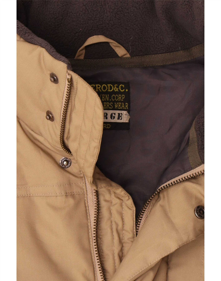 gilet rembourré vintage pour homme UK 40 Grand Polyester Beige