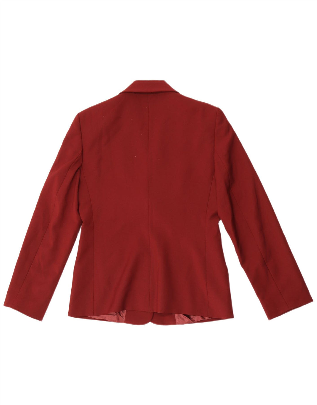 Benetton Veste Blazer 3 Boutons Femme IT 42 Polyester Bordeaux Moyen