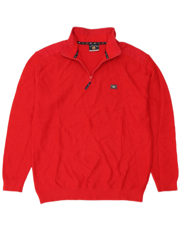 Sail Exp Pull col zippé pour homme IT 54 XL Laine rouge